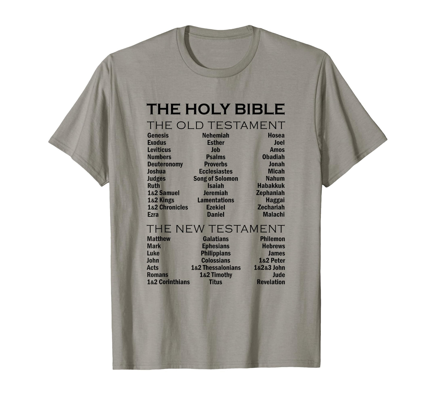 The Books of The Bible Old and New Testament Complete List T-Shirt