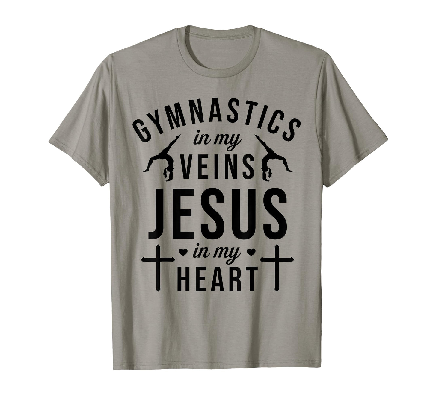 Gymnastics In My Veins Jesus In My Heart Gymnast Christian T-Shirt
