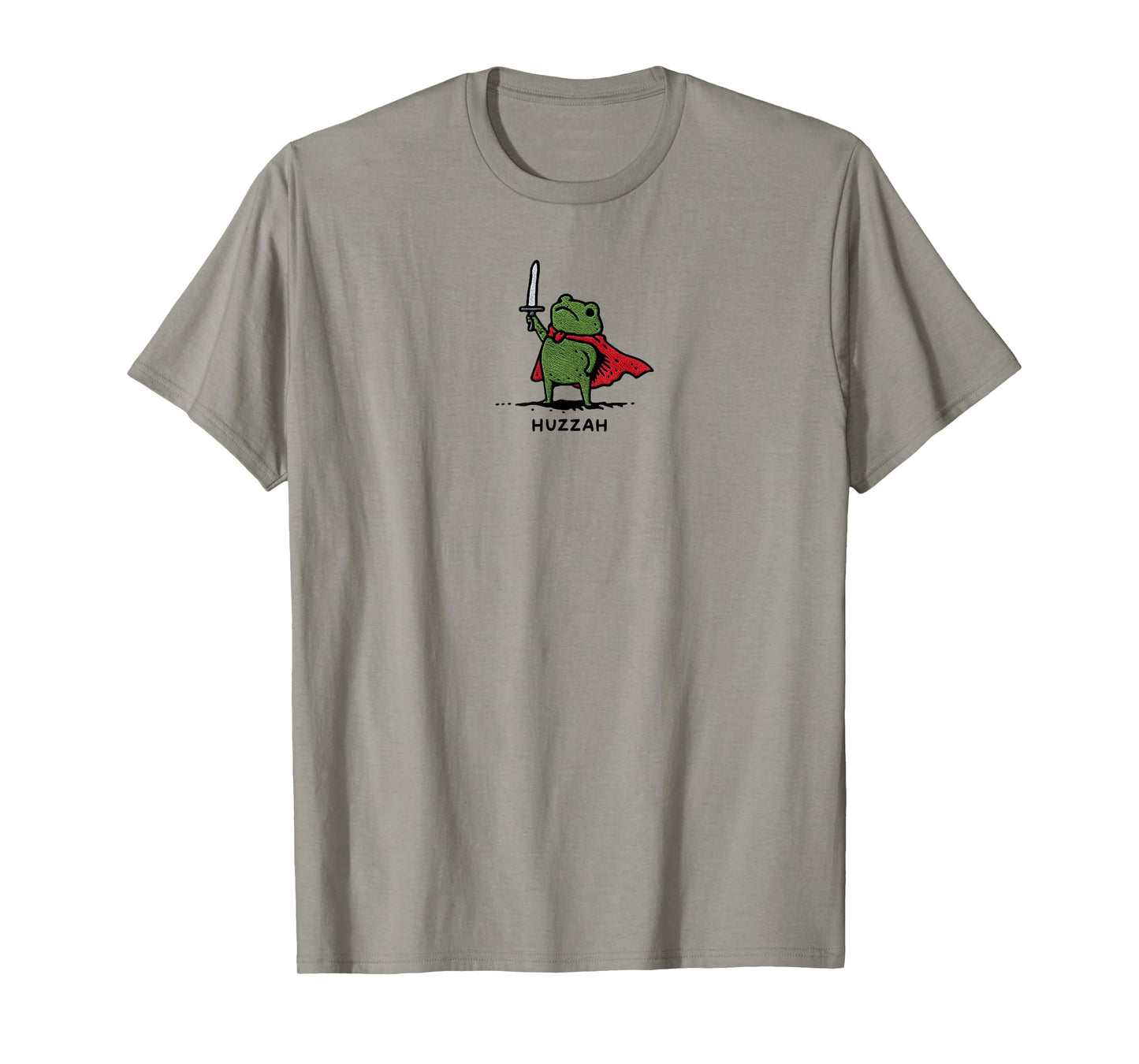 Huzzah Frog Knight Funny Sword Meme Quote T-Shirt