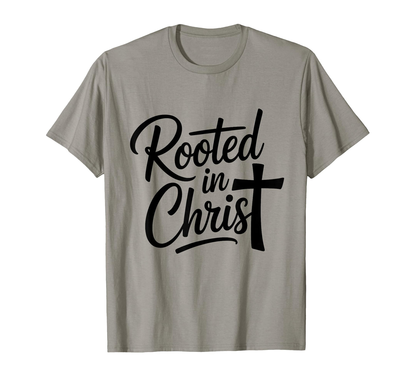 Rooted in Christ Christian Faith Jesus Cross T-Shirt