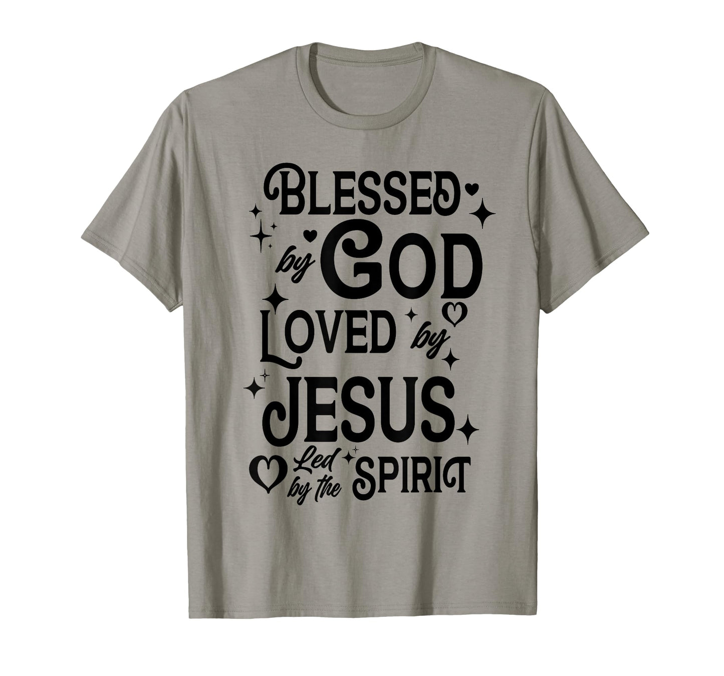 Blessed By God Loved By Jesus Sparklecore Aesthetics Cute T-Shirt
