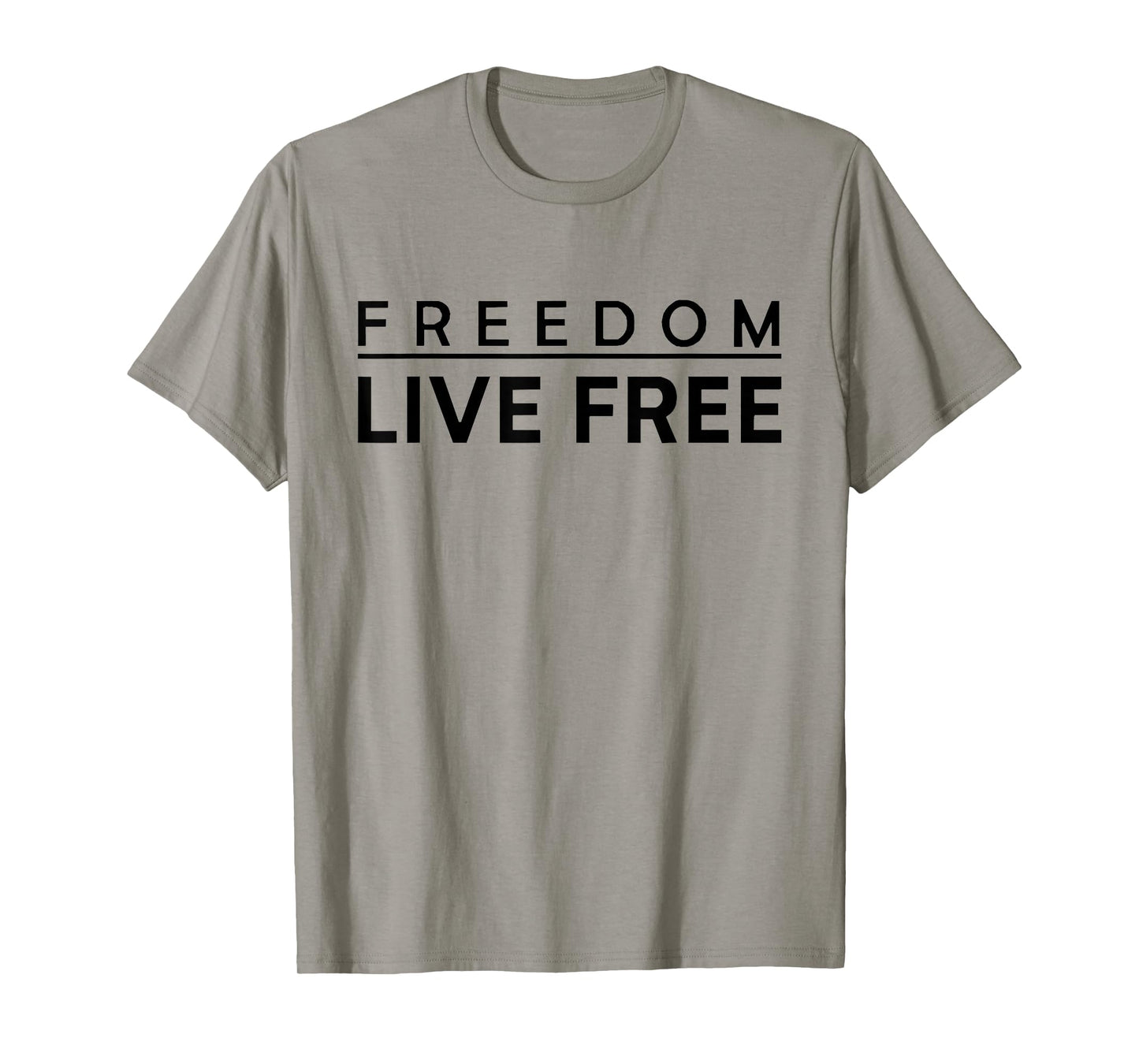 Live Free Christian Conservative Black and White Quote T-Shirt
