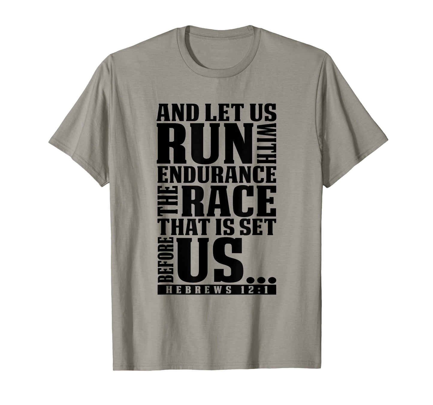 Christian Bible Verse Let Us Run With Endurance Running Gift T-Shirt