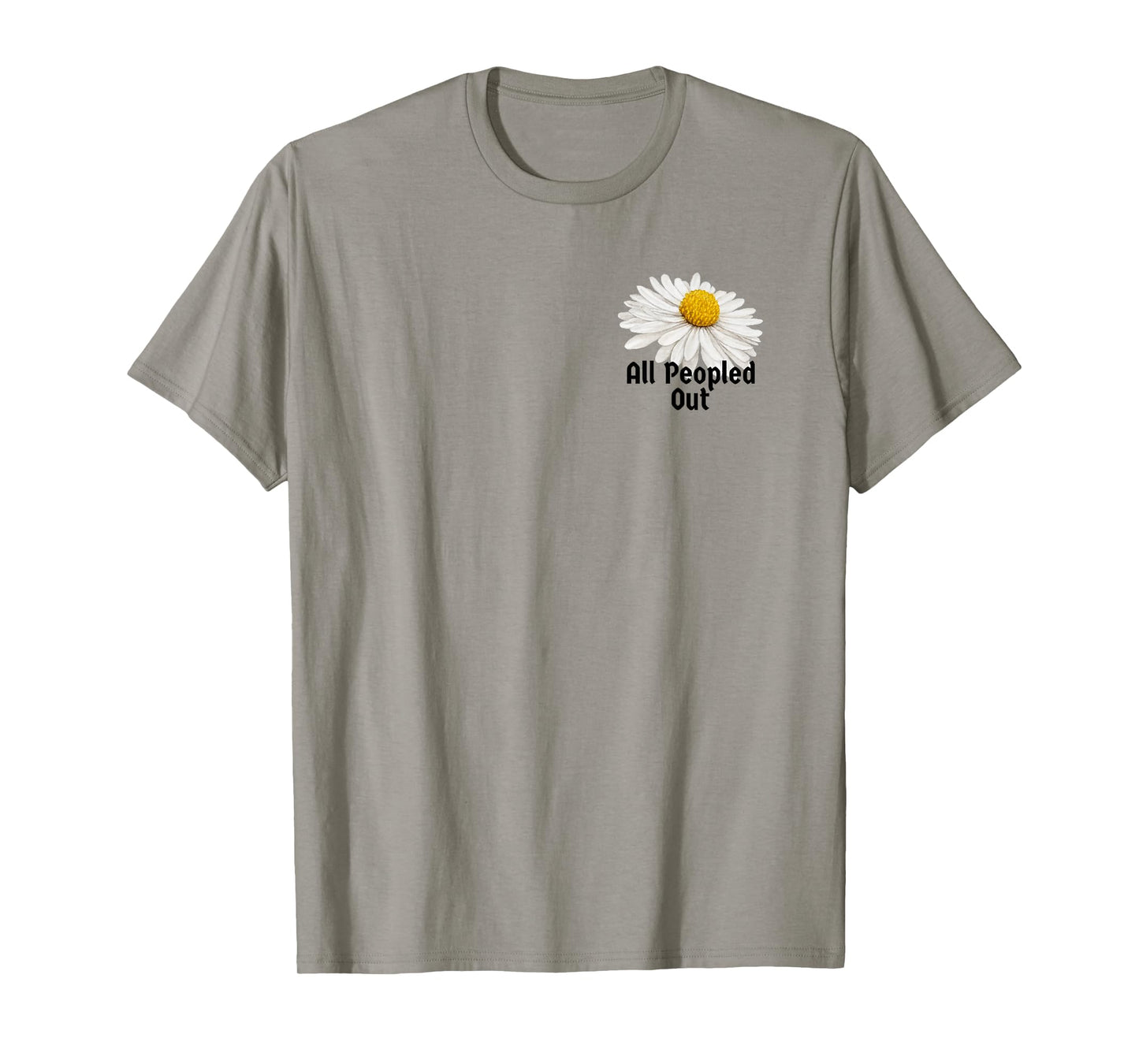 Vintage Botanical Saying All Peopled Out for Women Men T-Shirt