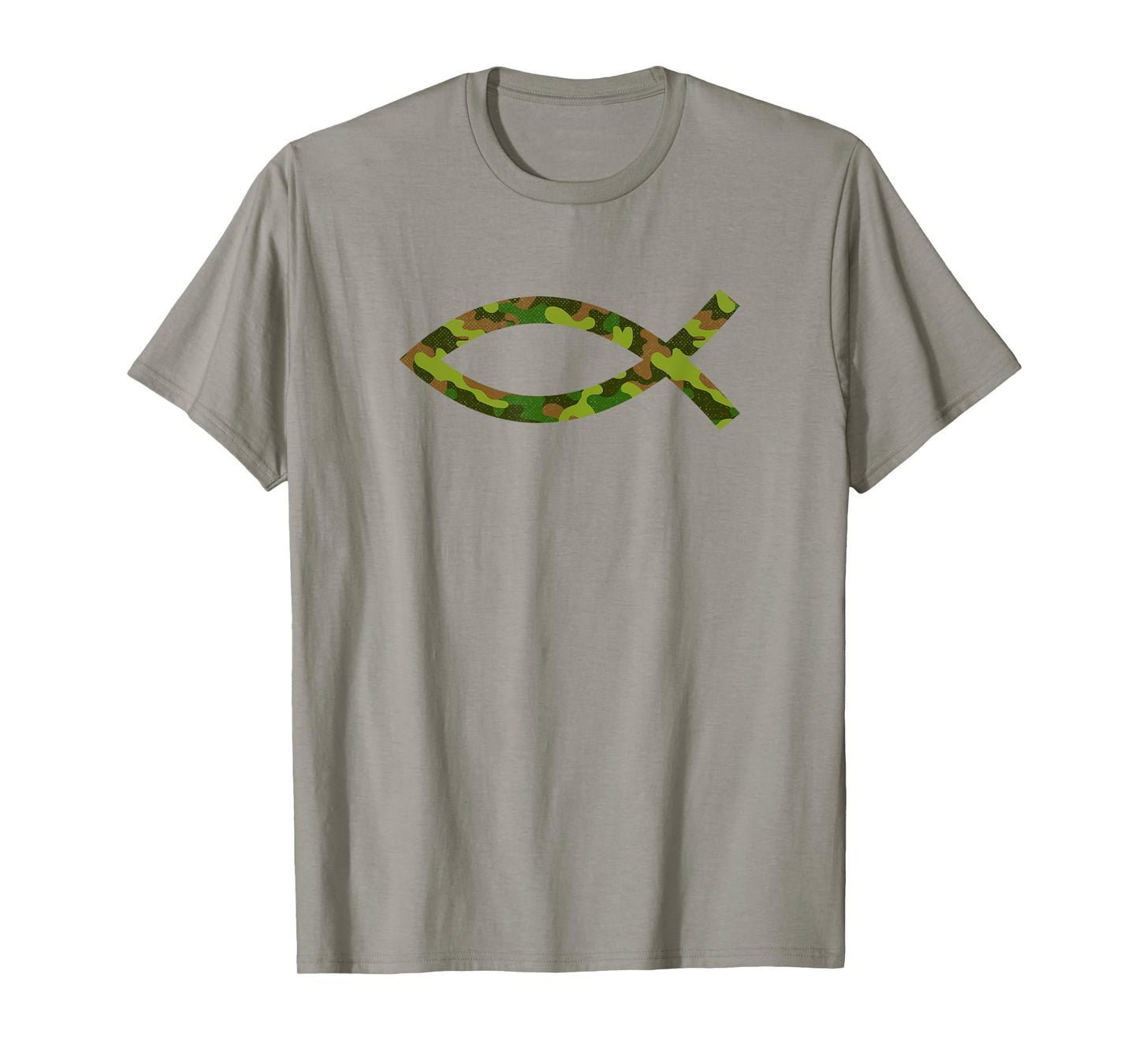 Jesus Christ Fish Camouflage Religious Christian T-Shirt