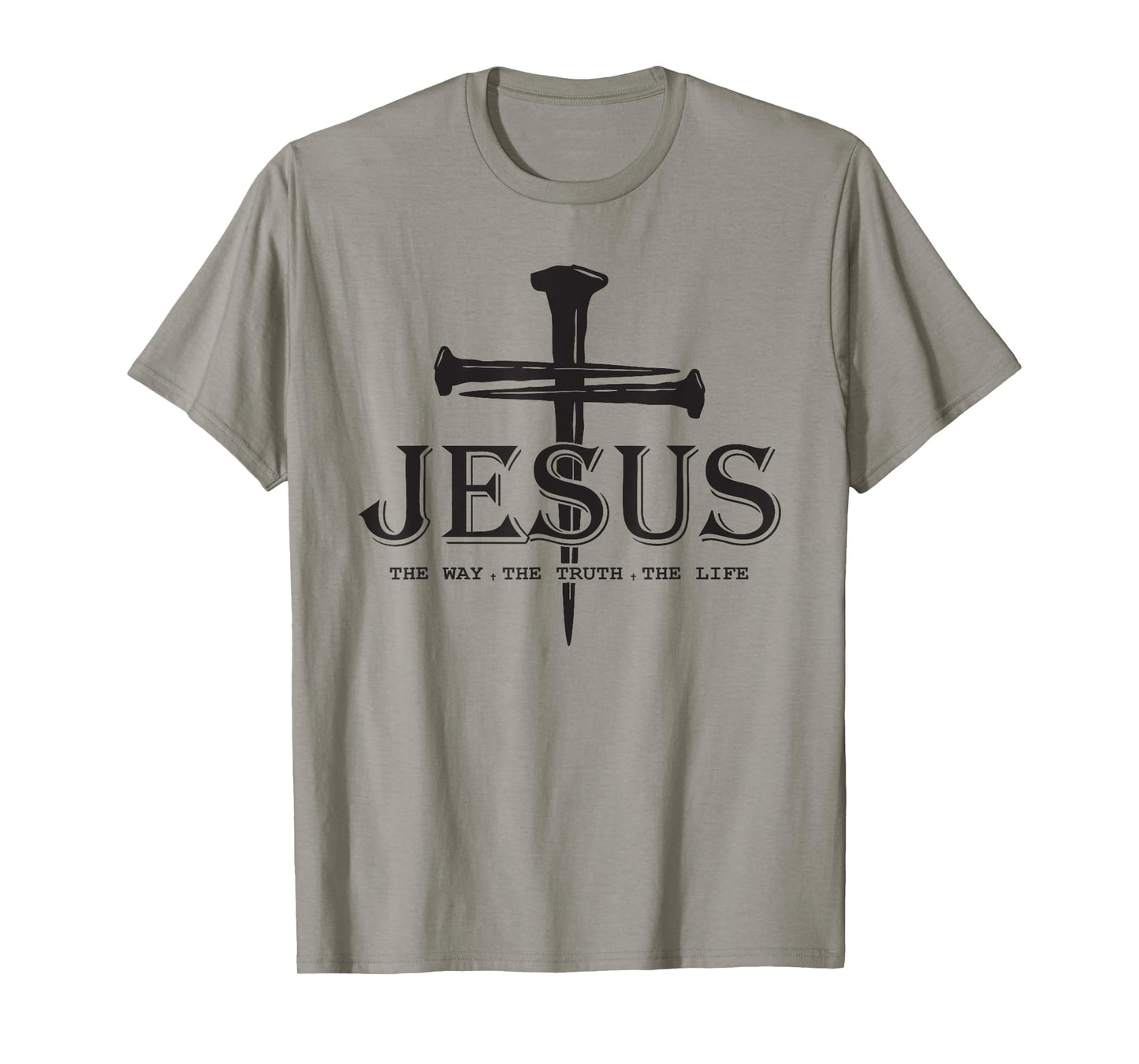 The Way The Truth The Life Cross Christian Dad Fathers Faith T-Shirt