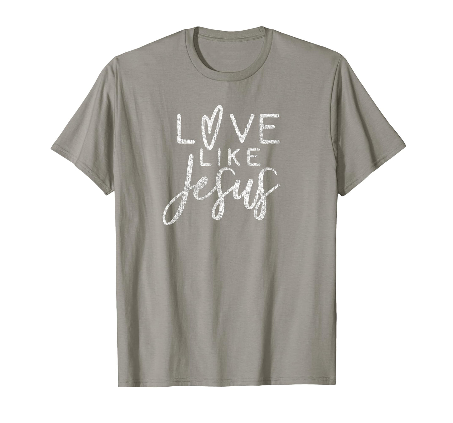Forever Christian Apparel & Gear Cute Christian Love Like Jesus With Heart Design T-Shirt