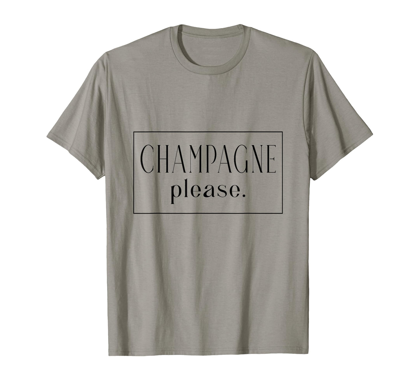 Champagne Please French Party Fashion Statement Quote T-Shirt