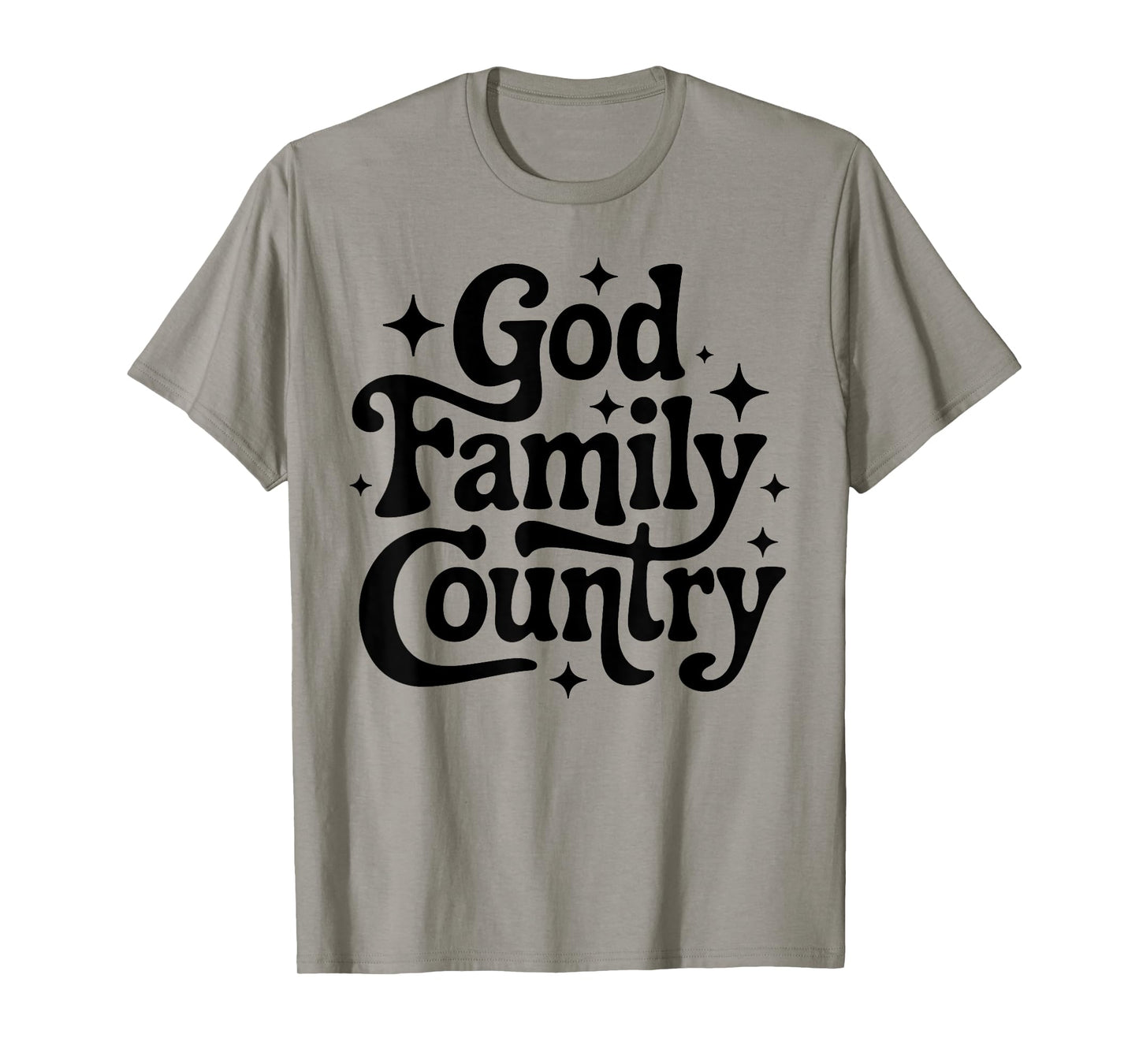 God Family Country - Patriotic Christian US Flag T-Shirt