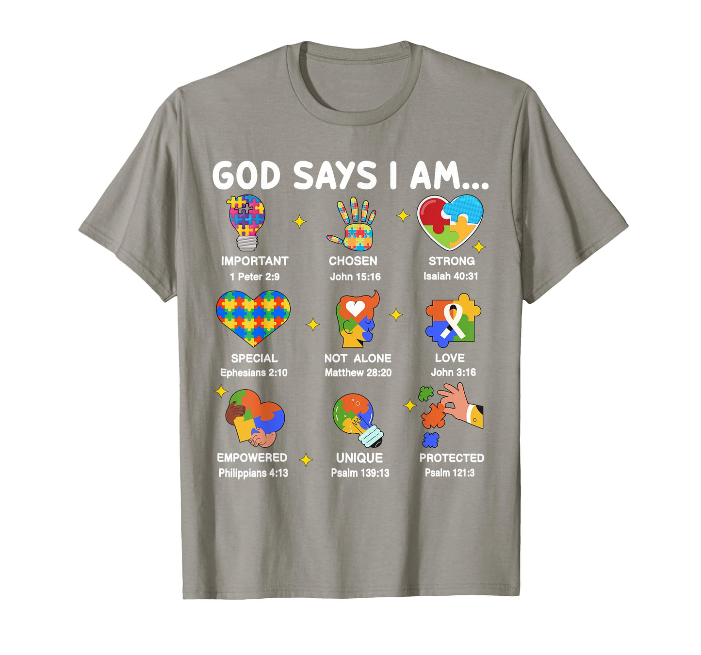 Toddler God Says I Am Autism Awareness Christian Jesus Mom T-Shirt
