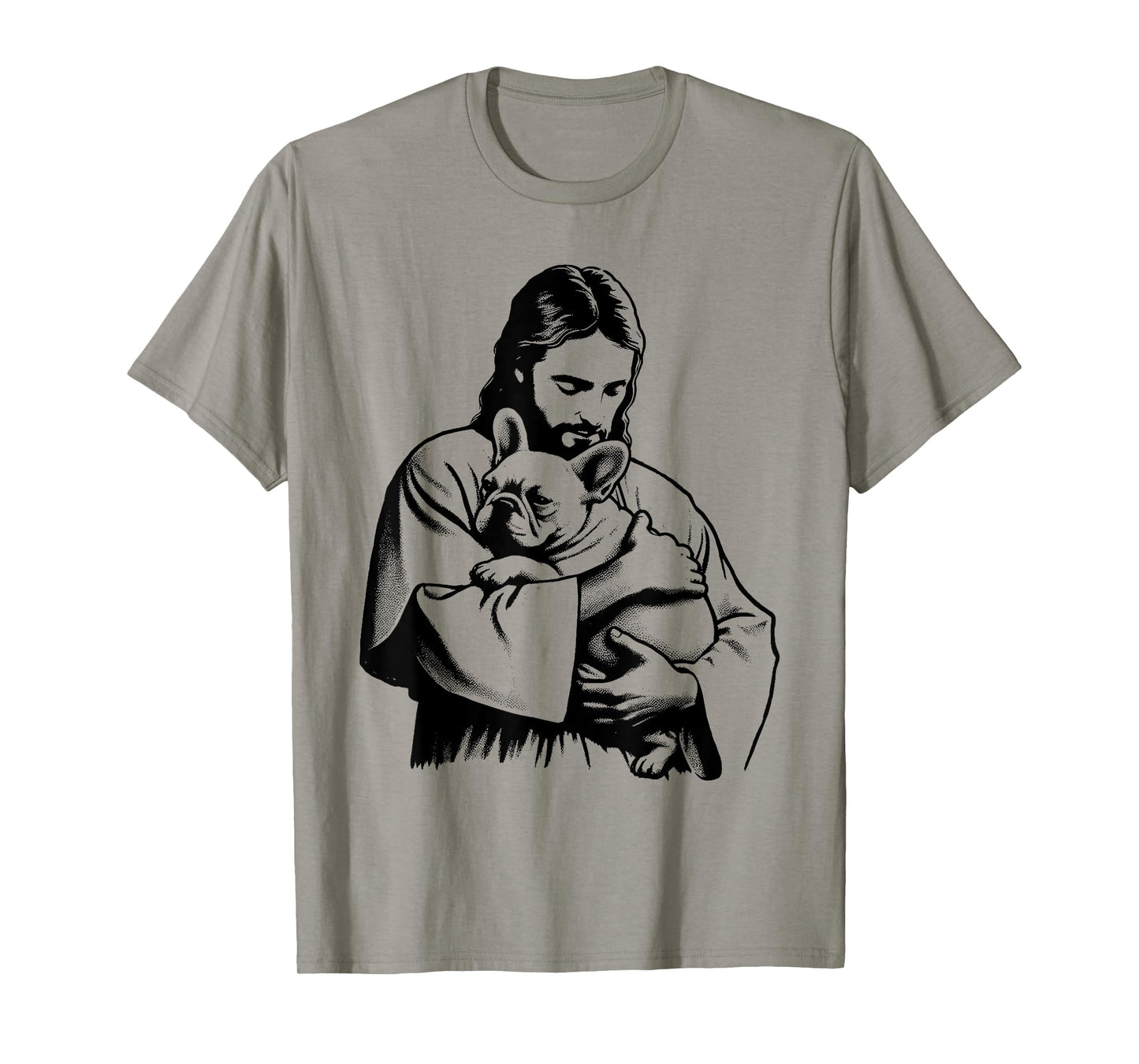 Jesus French Bulldog - Funny Christian Religious Dog Lover T-Shirt for Men Women Kids