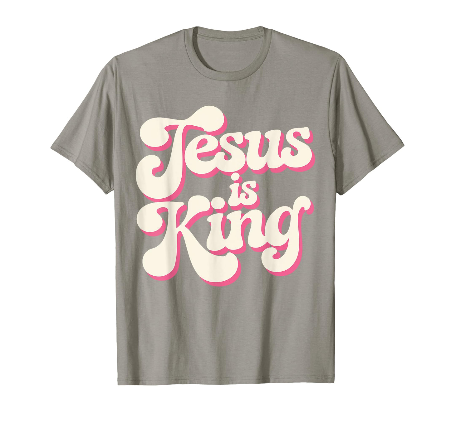 Teen Girl Jesus Is King Pink White Toddler Christian God Mom T-Shirt