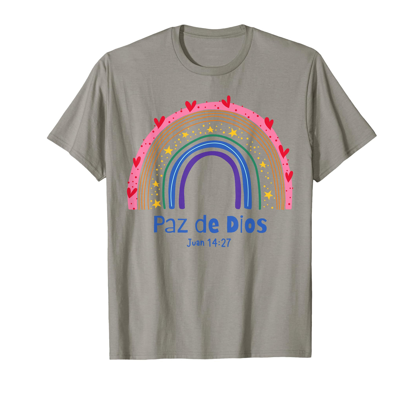Paz de Dios, GOD's PEACE, Juan 14:27, rainbow T-Shirt