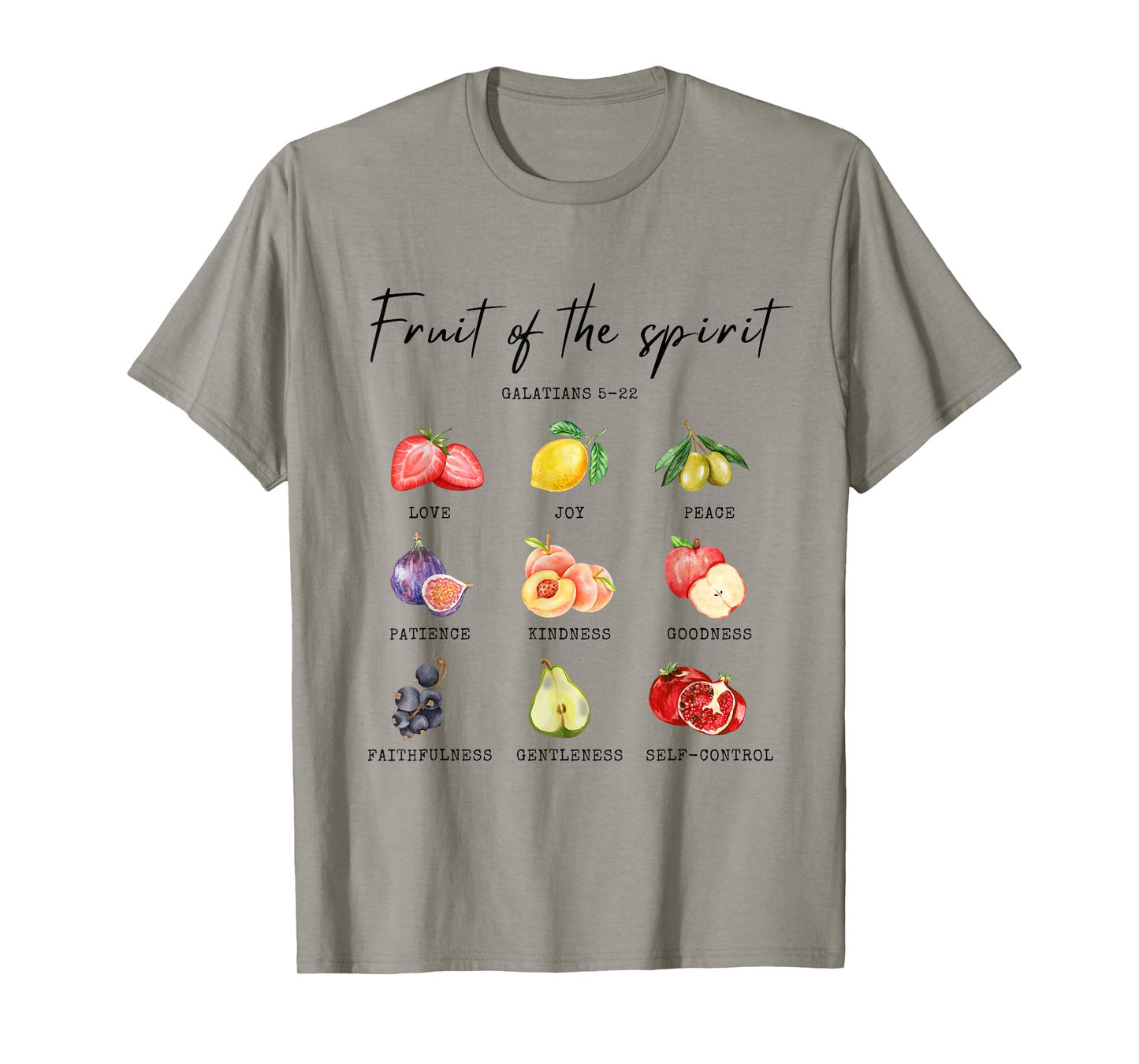 Fruit of the Spirit Galatians 5:22 Christian Children Women T-Shirt