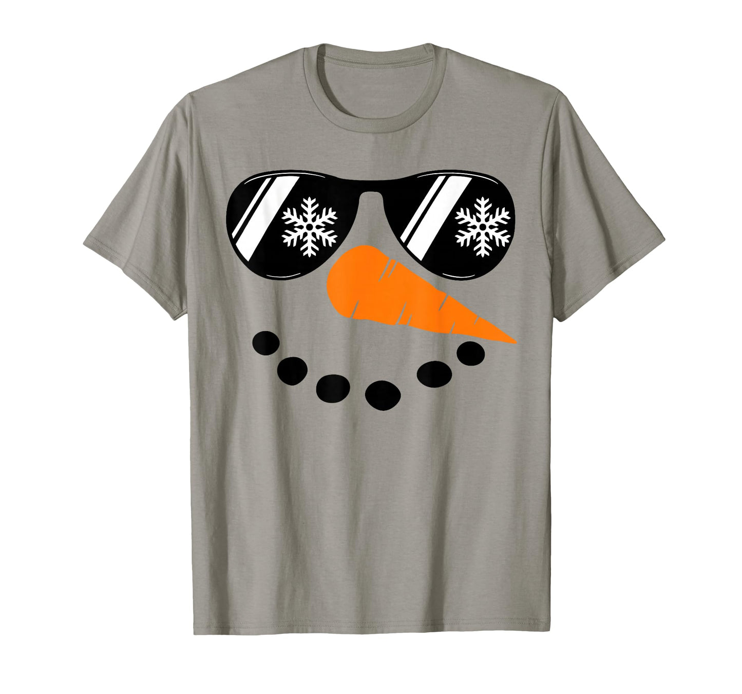 Snowman Face Family Christmas Matching Costume Men Women Kid T-Shirt