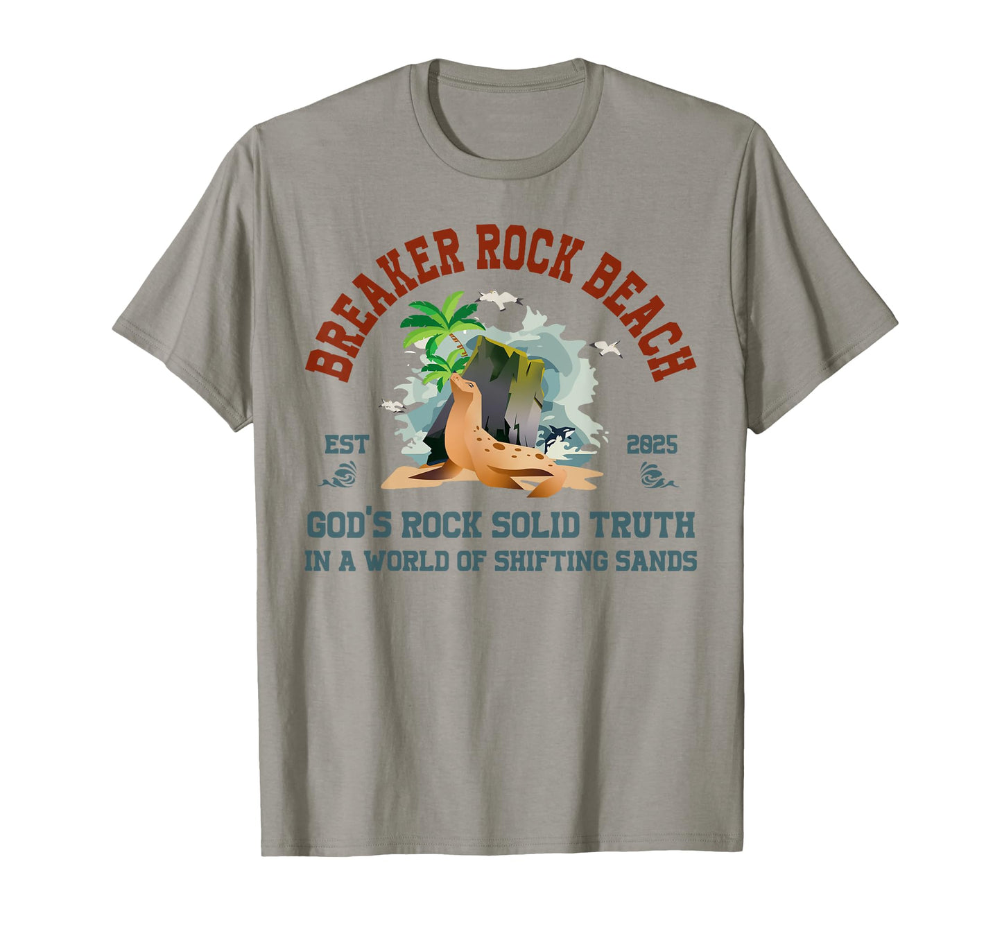 Breaker Rock Beach Christian God's Rock-Solid Truth VBS 2025 T-Shirt