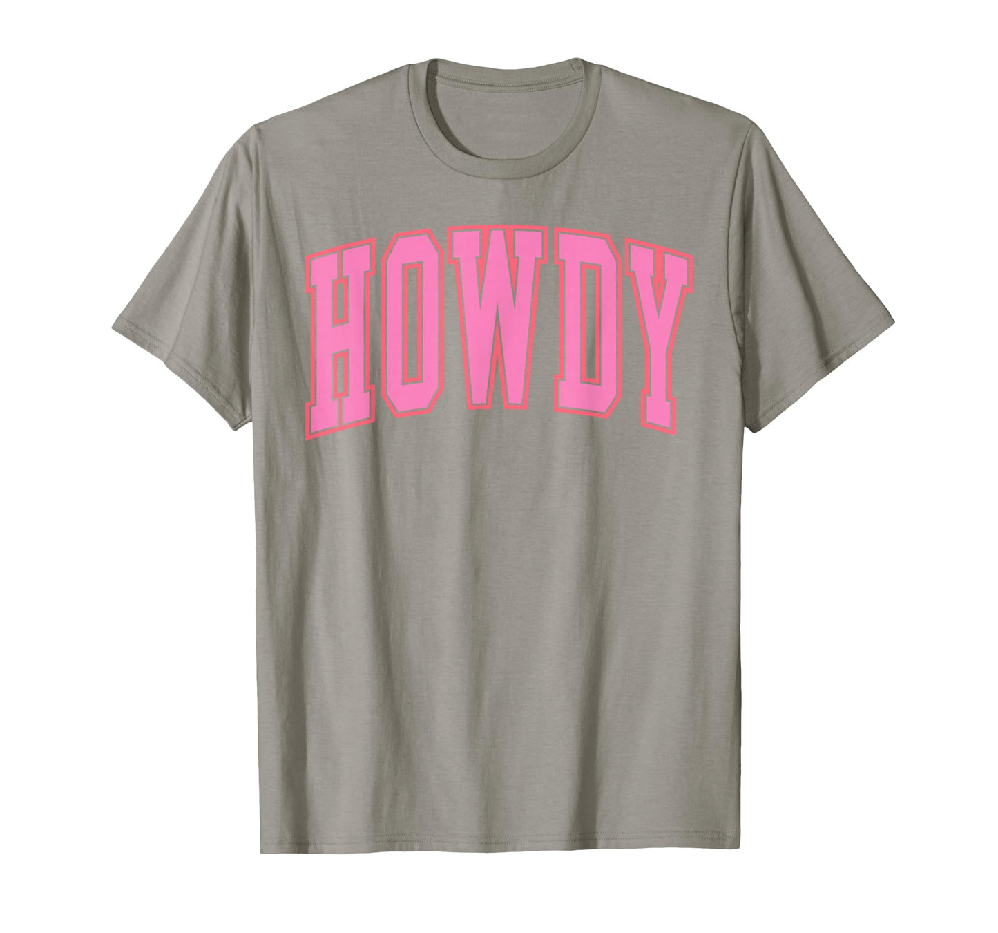 Preppy Cowgirl Varsity Pink Howdy Western Women Girls T-Shirt