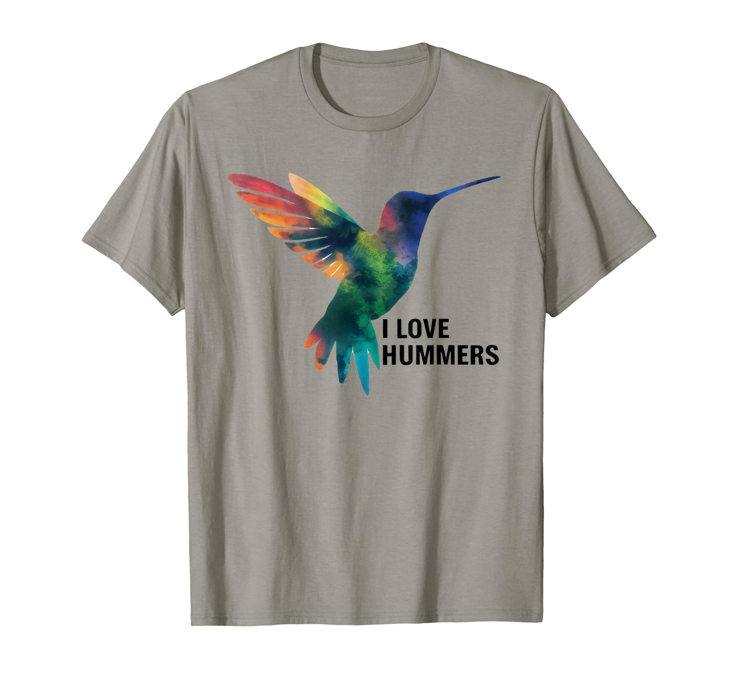 I Love Hummers bird Watercolor Stylized Colibri T-Shirt