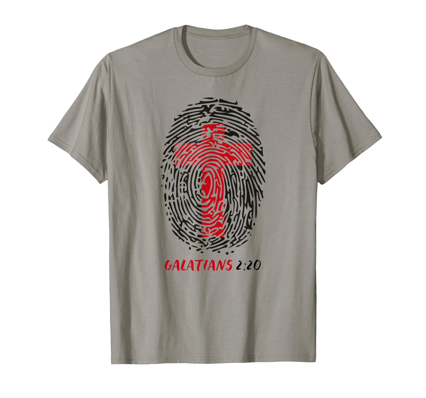 Galatians 2:20 - My Identity in Christ Cross in Thumbprint T-Shirt
