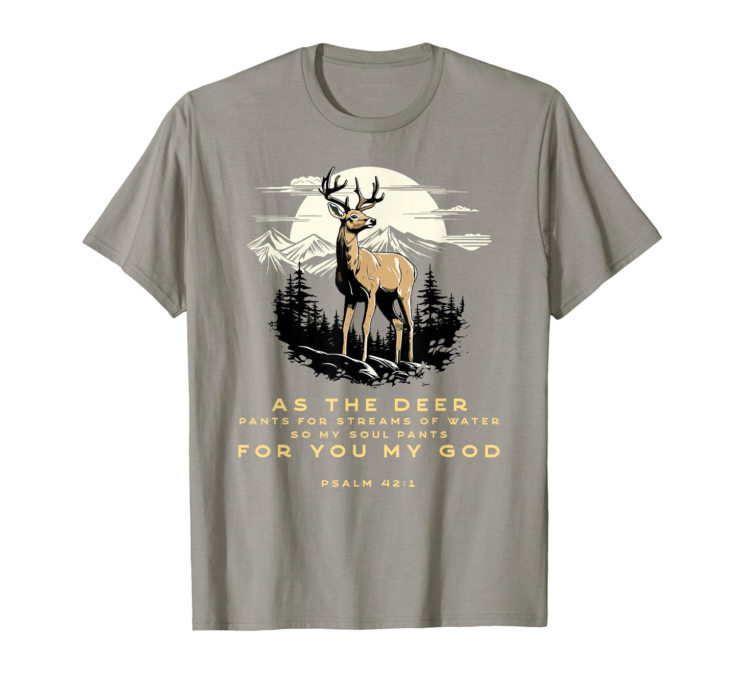 Psalm 42:1 Bible Verse As The Deer Christian T-Shirt
