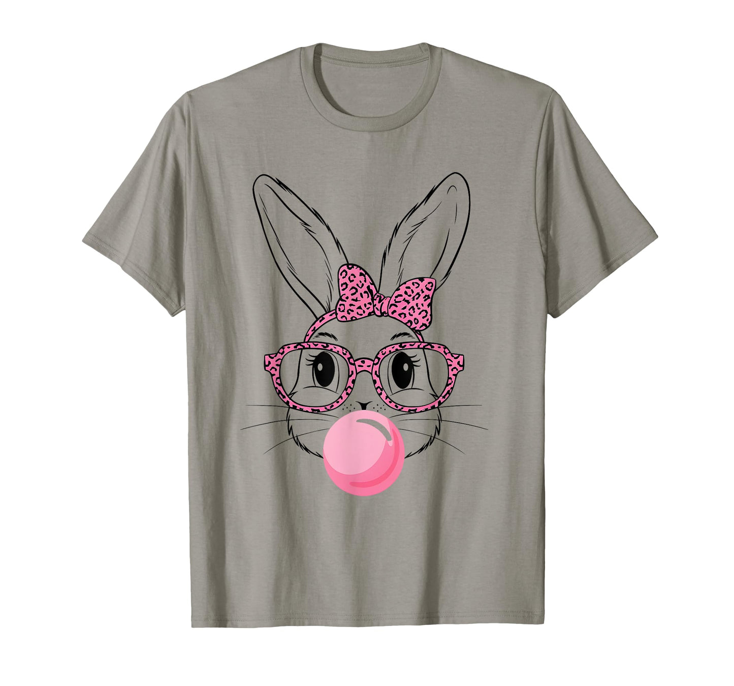 Cute Bunny Face Tie Dye Glasses Coquette Bow Easter Day T-Shirt