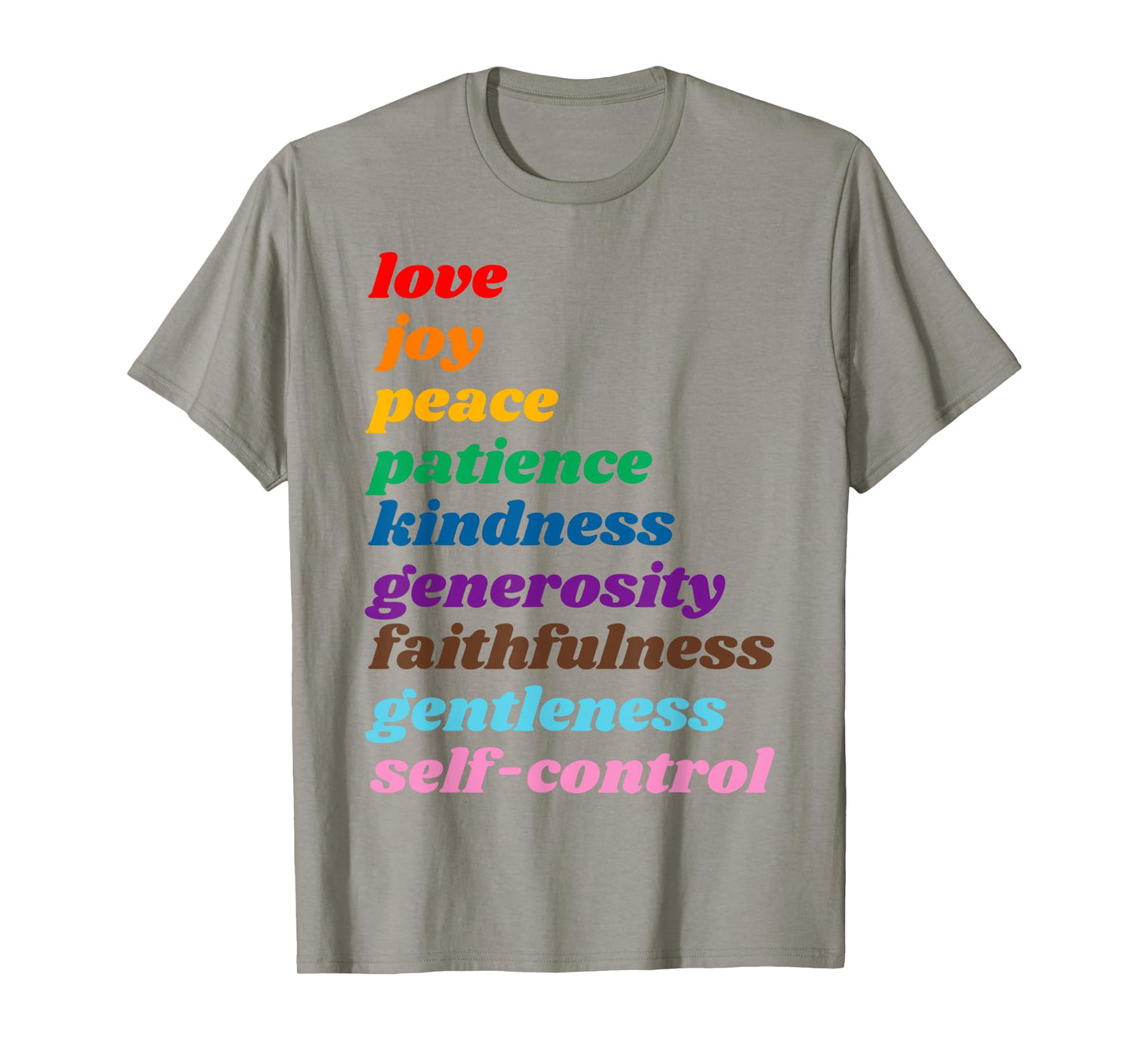 Funny Colorful Fruit Of The Spirit Love Joy Peace Patience T-Shirt