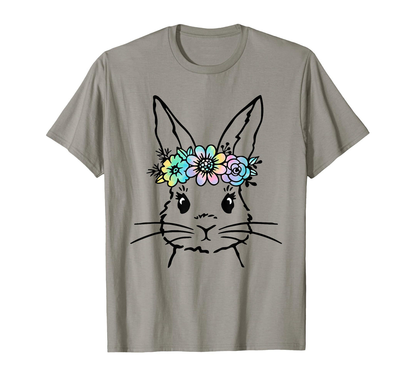 Cute Bunny Face Tie Dye Rabbit Easter Day Women Girls Kids T-Shirt