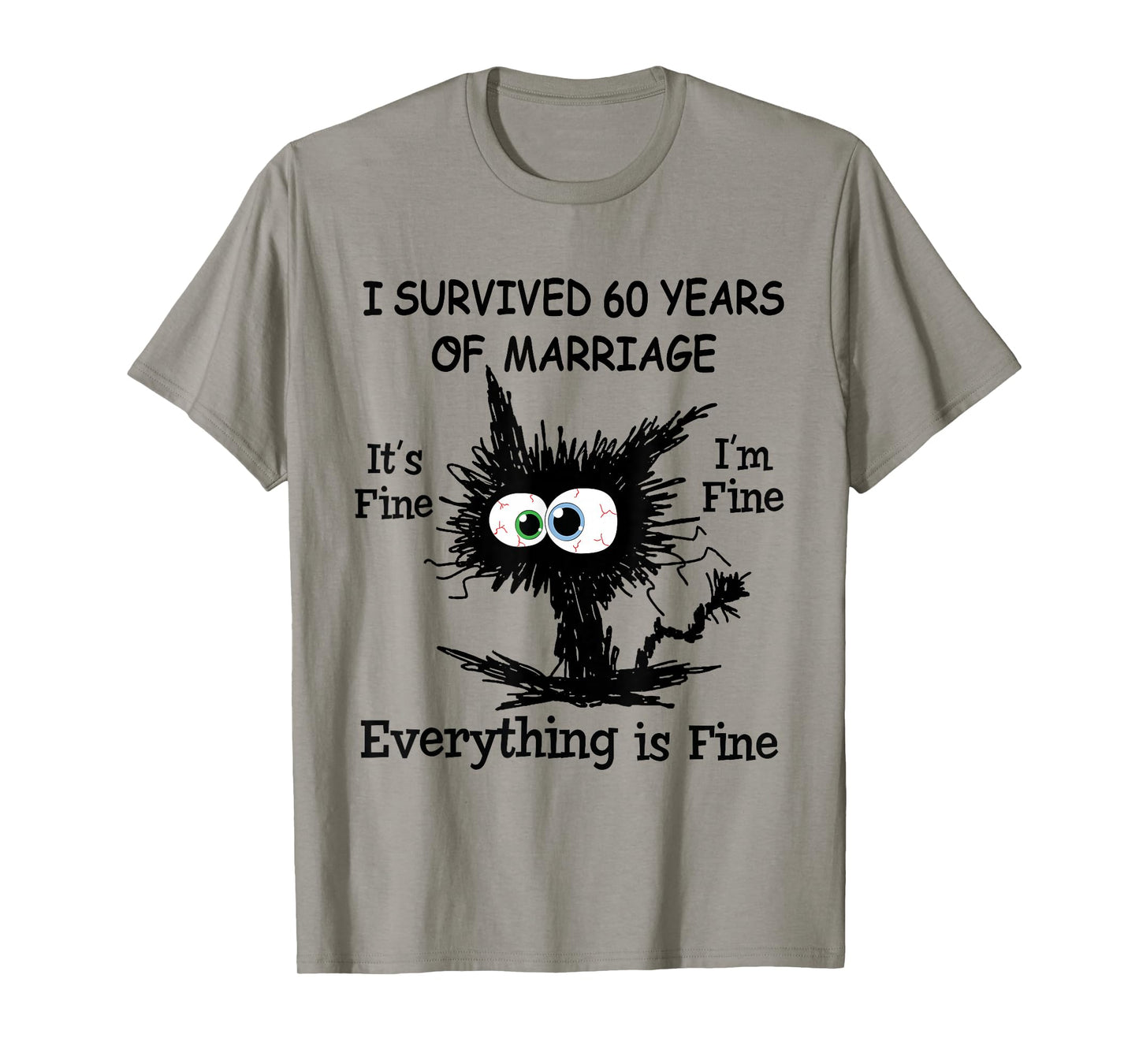 I Survived 60 Years Of Marriage Diamond Wedding Anniversary T-Shirt