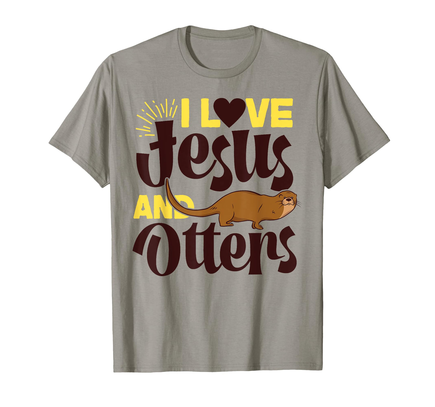 Otter Jesus Faith Christian I Love Jesus And Otters T-Shirt
