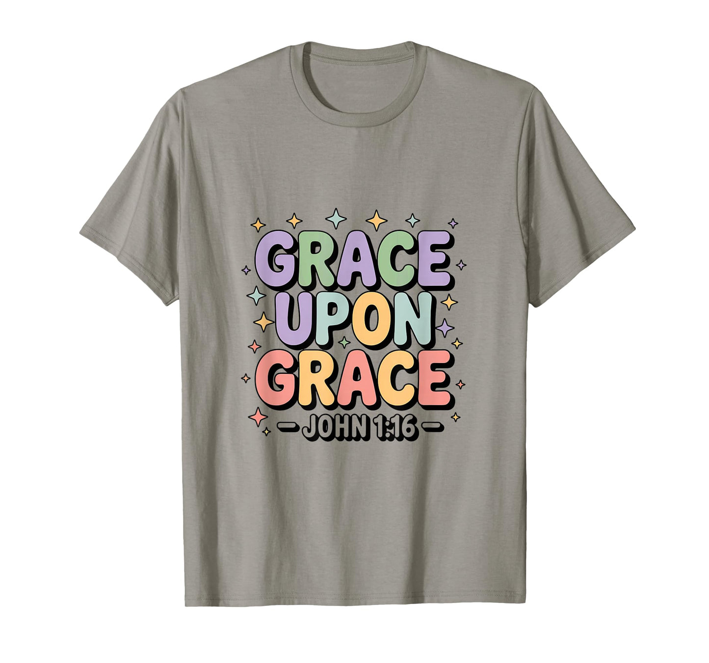 Grace Upon Grace Christian Bible Verse Aesthetic T-Shirt