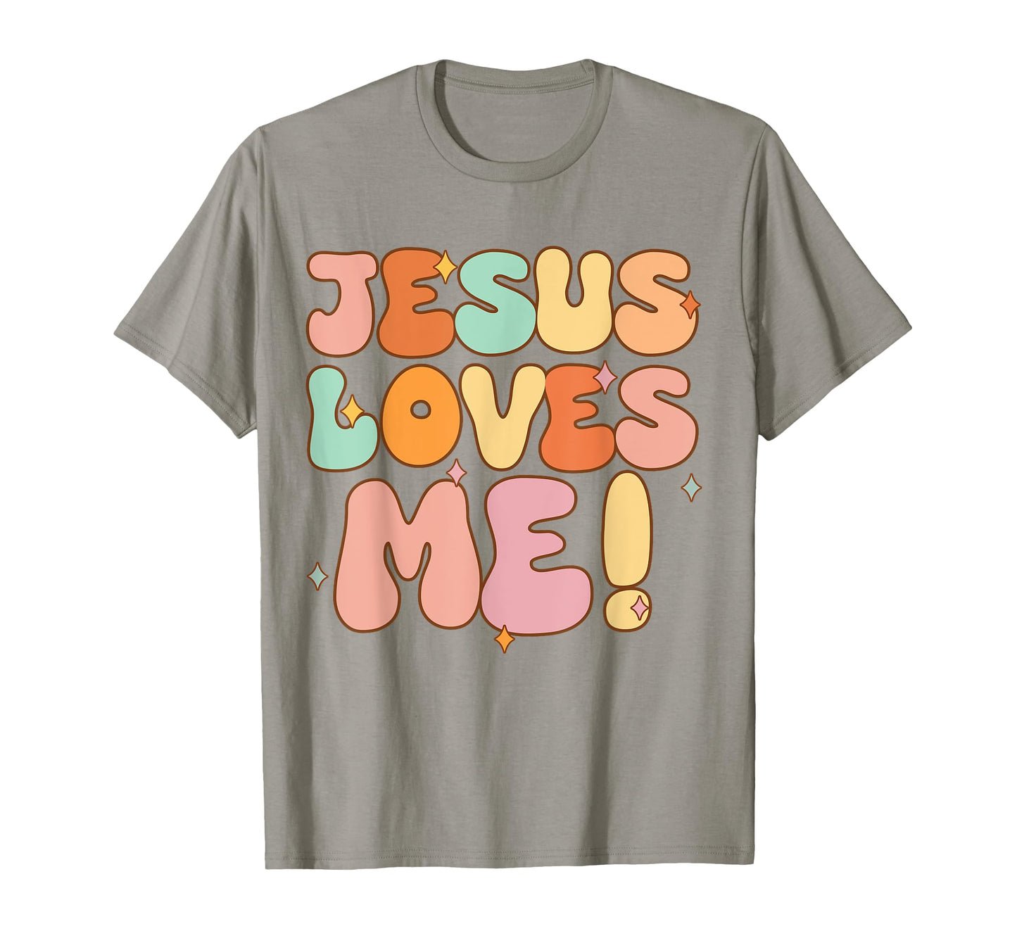 Boys Jesus Loves Me-Shirt Groovy Toddler Girl Kid Christian T-Shirt