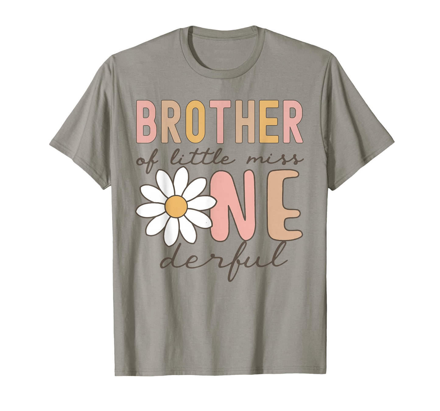 Brother of Little Miss Onederful First Birthday Daisy Family T-Shirt