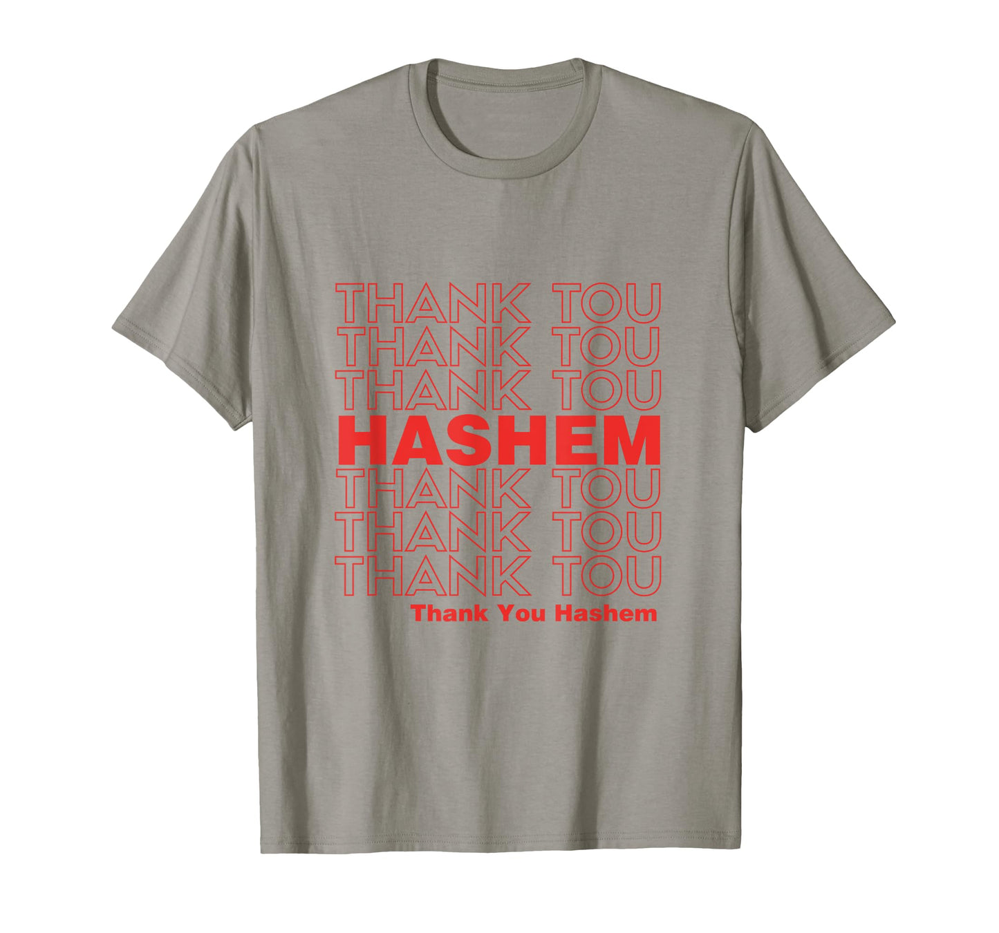 Thank You Hashem God Baruch Hashem Hebrew Grateful Shalom T-Shirt
