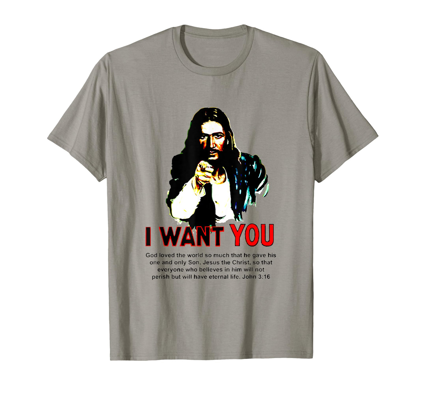 Jesus I Want You Uncle Sam Army Poster T-Shirt