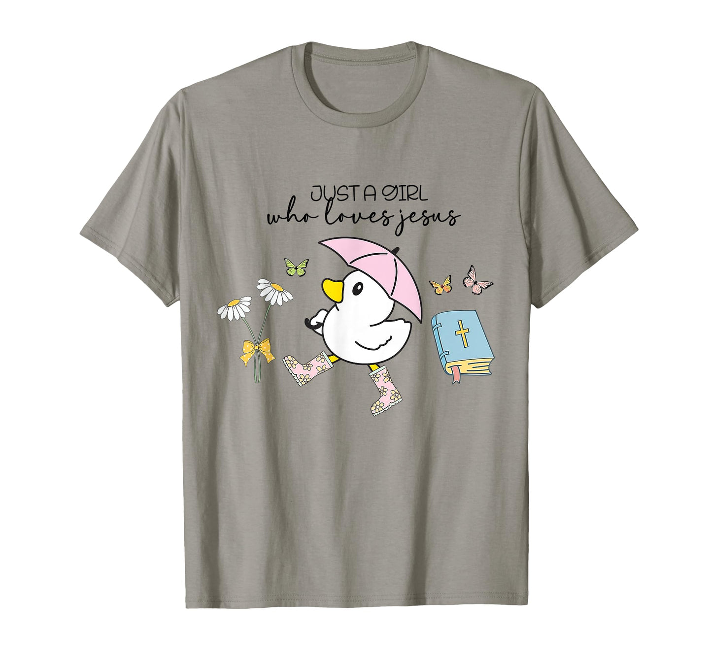 Just a Girl Who Loves Jesus Christian Religious Easter Day T-Shirt