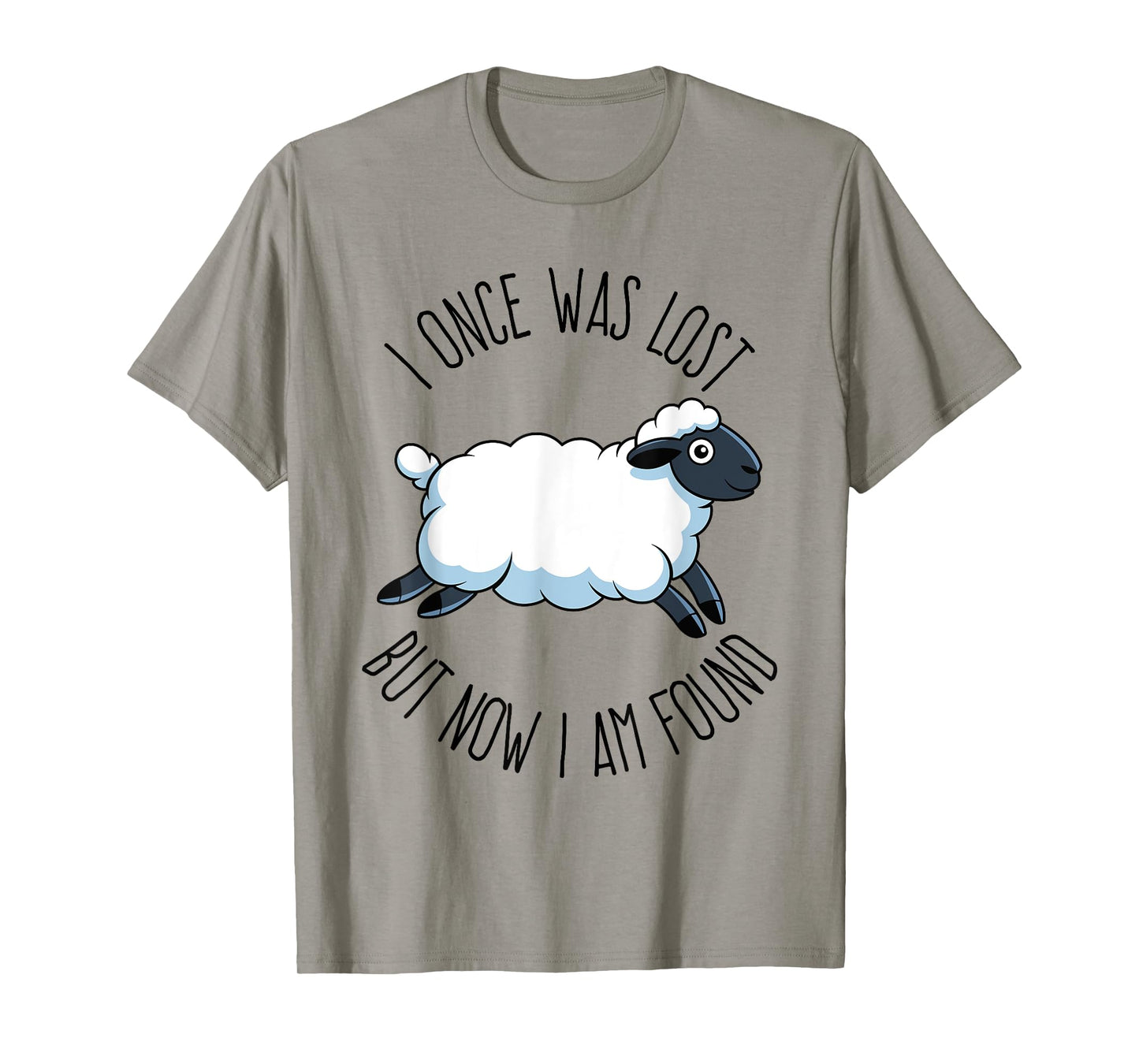 I Once Was Lost But Now I Am Found Bible Verse Christian T-Shirt