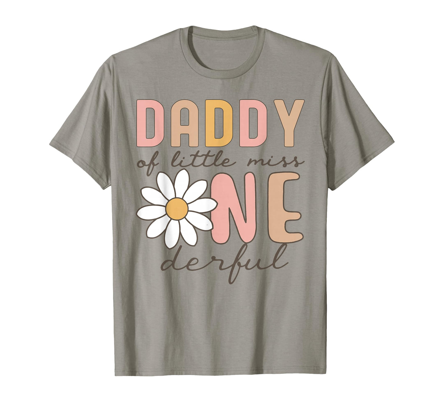 Daddy of Little Miss Onederful First Birthday Daisy Family T-Shirt