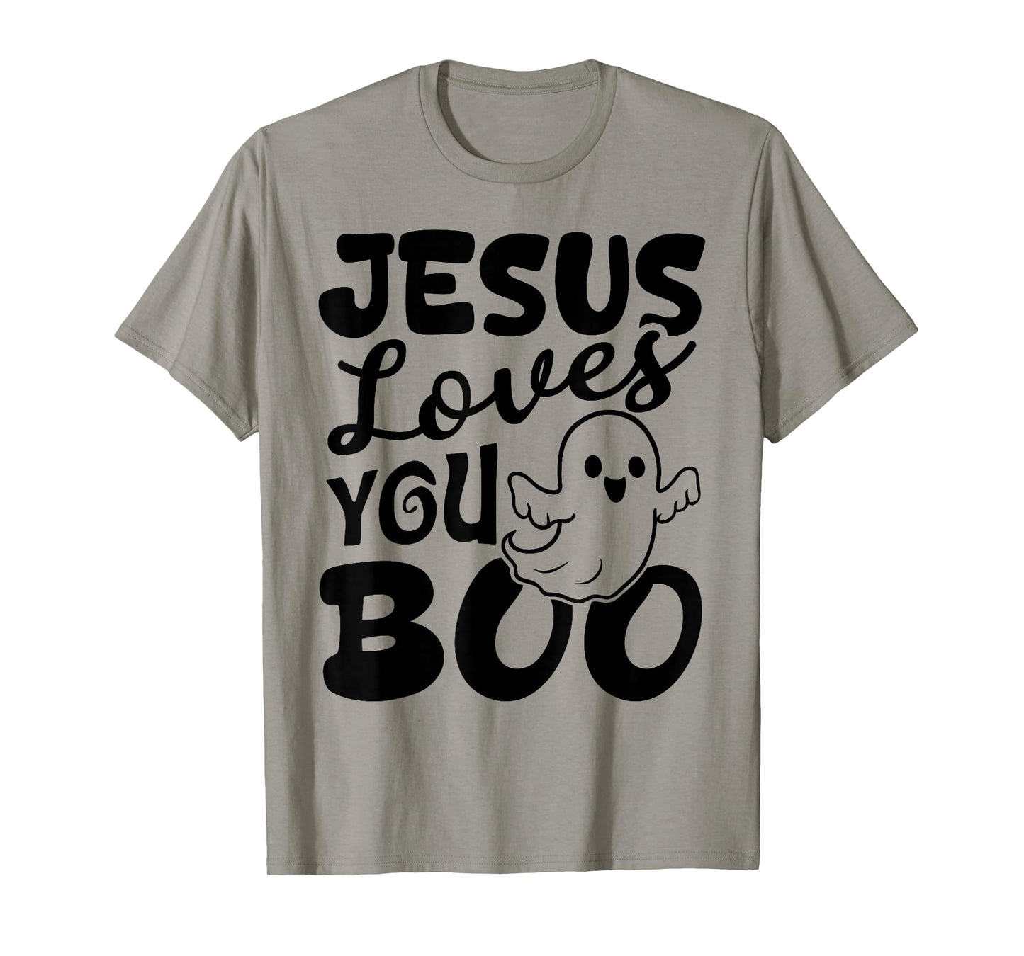 Jesus Loves You Boo Christian Halloween Ghost Funny T-Shirt