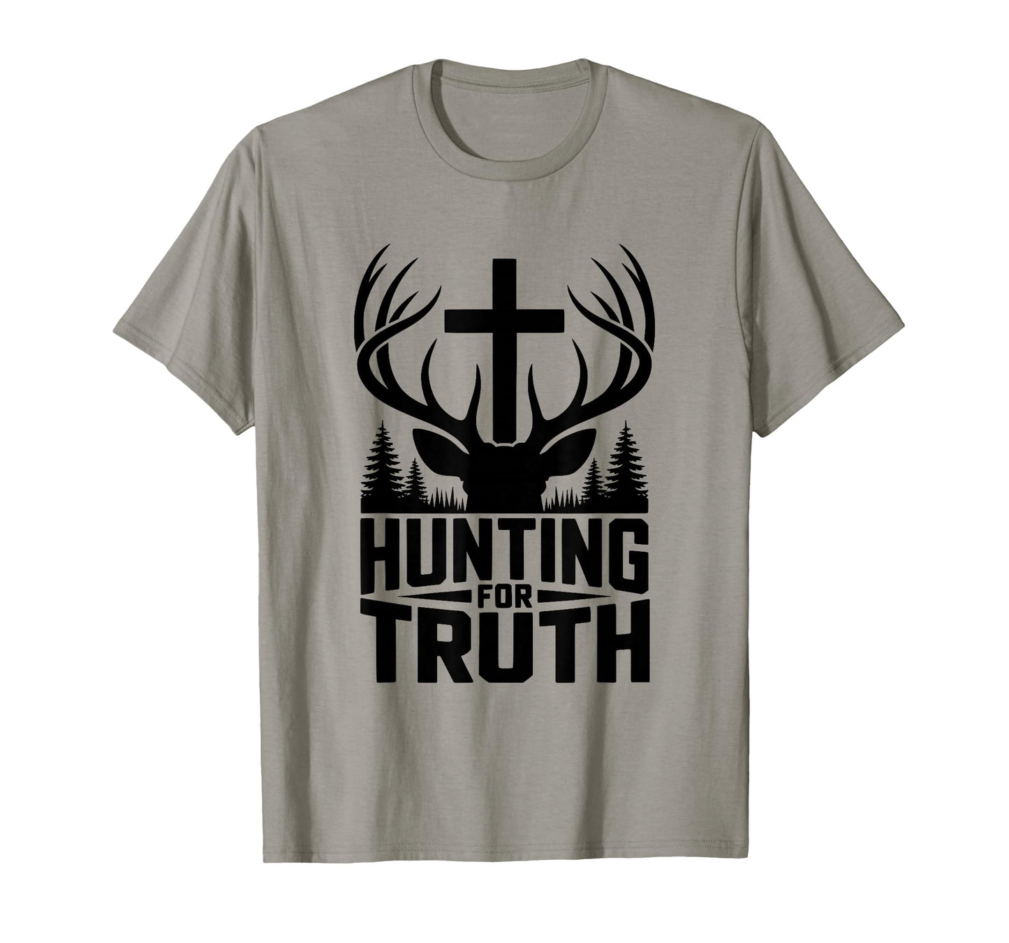 Hunting for Truth Deer Antlers with Cross Christian Outdoors T-Shirt