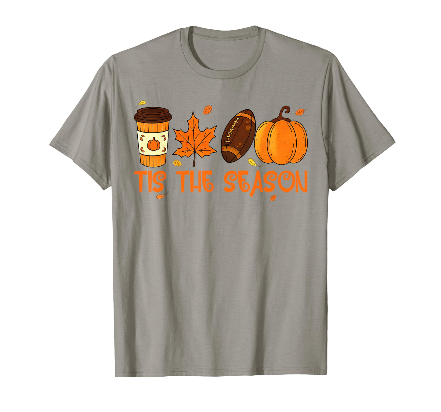 Pumpkin Spice Football Tis The Season Fall Thanksgiving T-Shirt