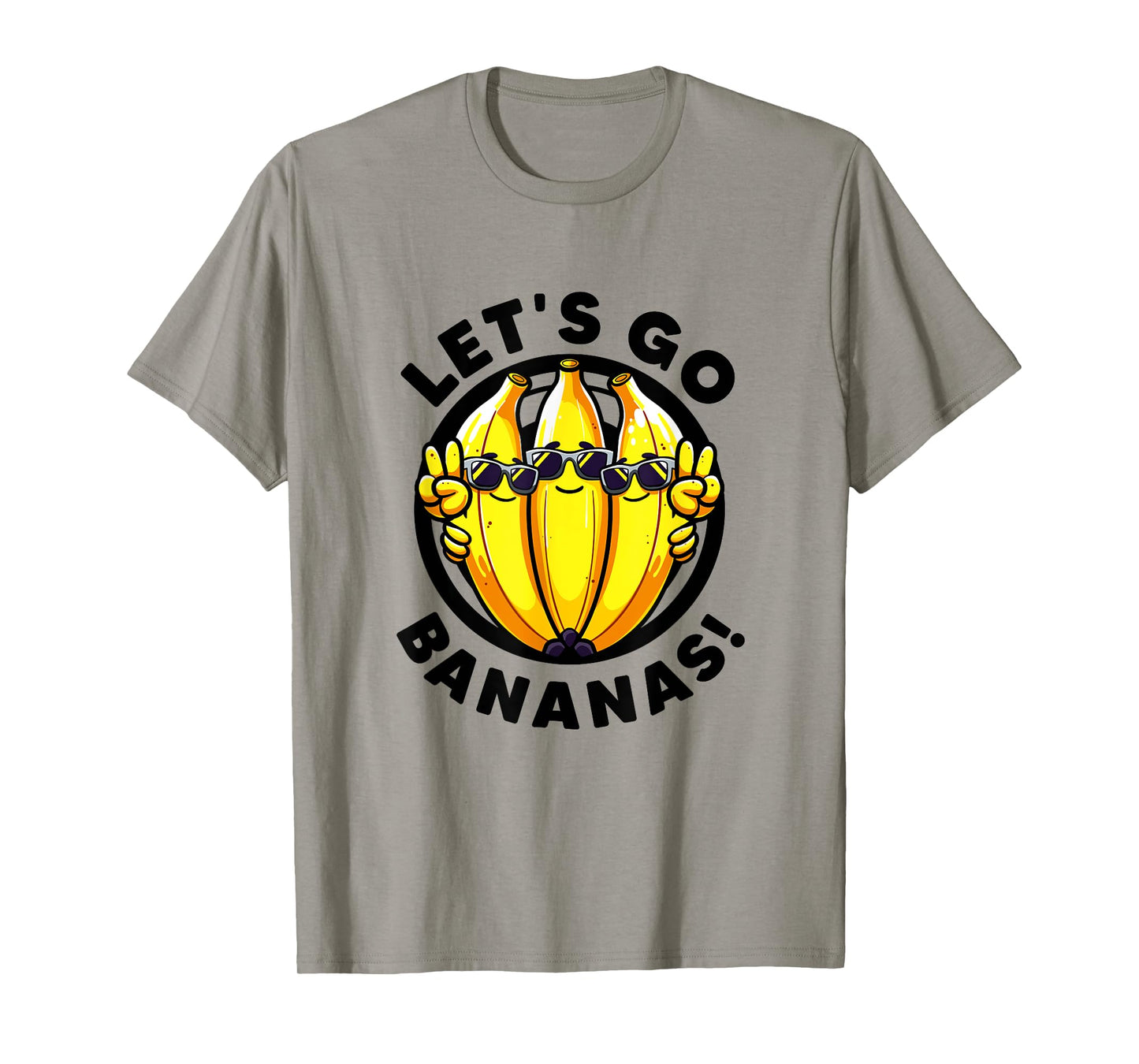 Lets Go Bananas Cute Yellow Banana Lover Fruit Funny Bananas T-Shirt