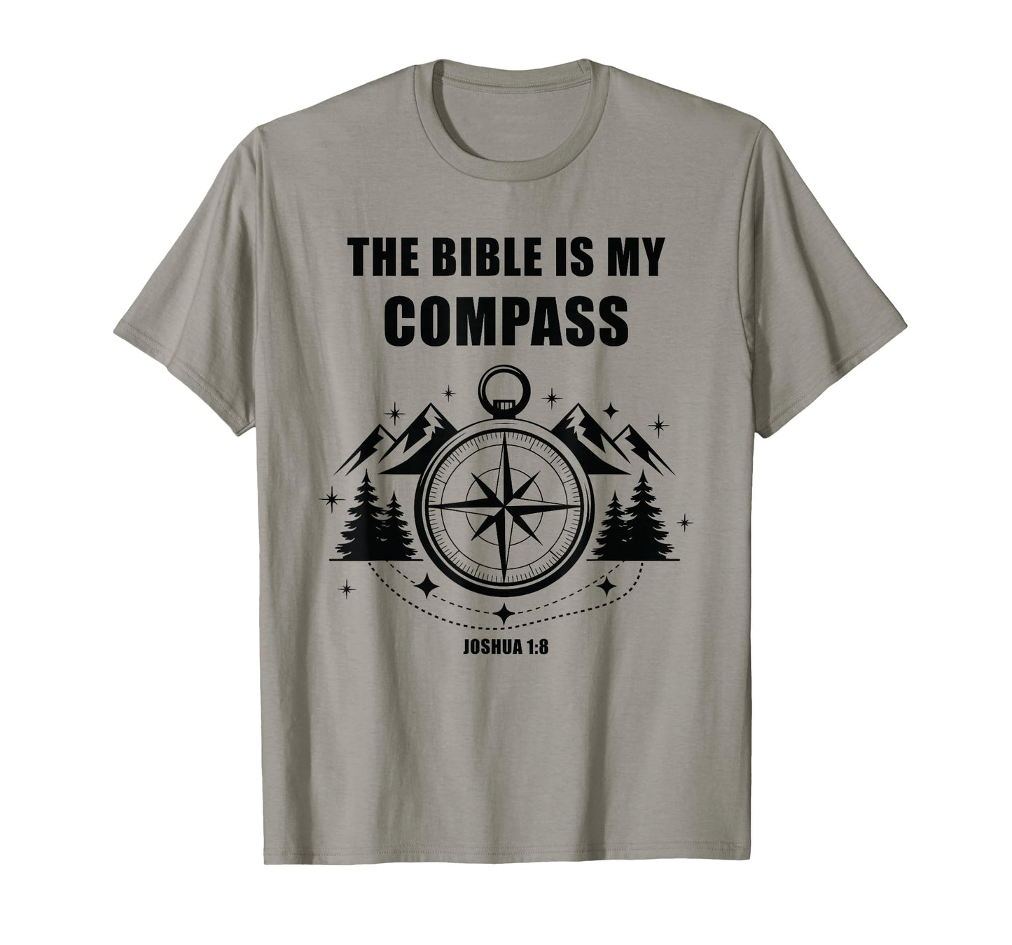The Bible is My Compass β Joshua 1:8 Christian Faith Camping T-Shirt