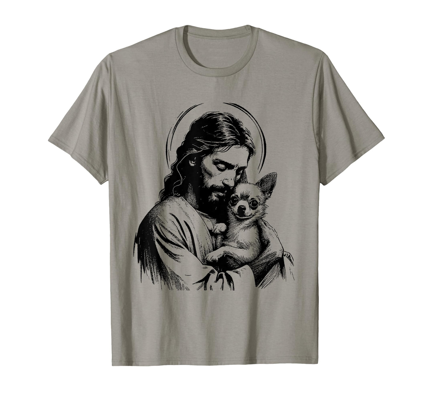 Retro Chihuahua Apparel Gifts Jesus Chihuahua Dog - Funny Christian Religious Dog Lover T-Shirt