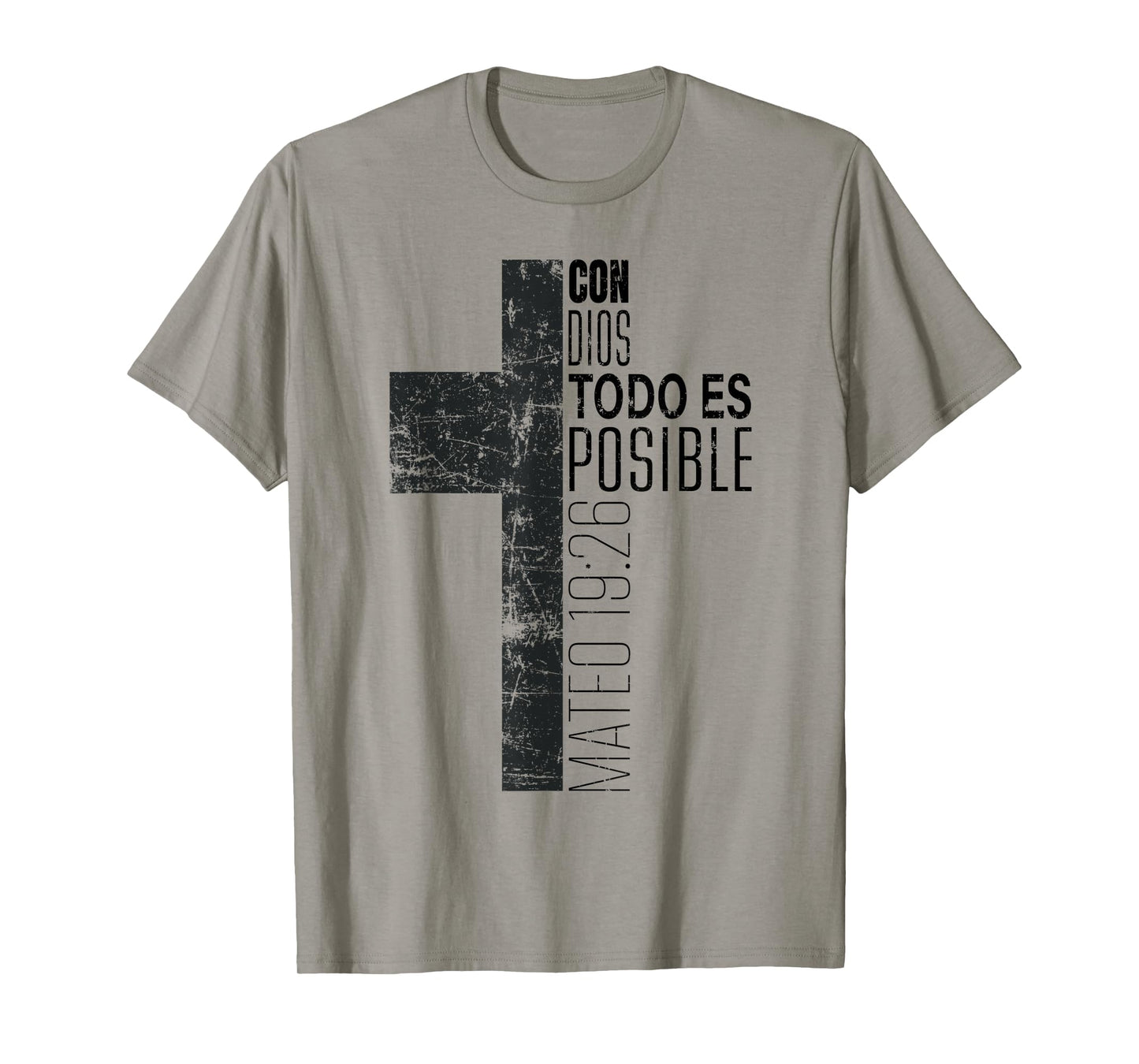 Vintage Christian Spanish Gifts Religious Bible Verse Cross T-Shirt
