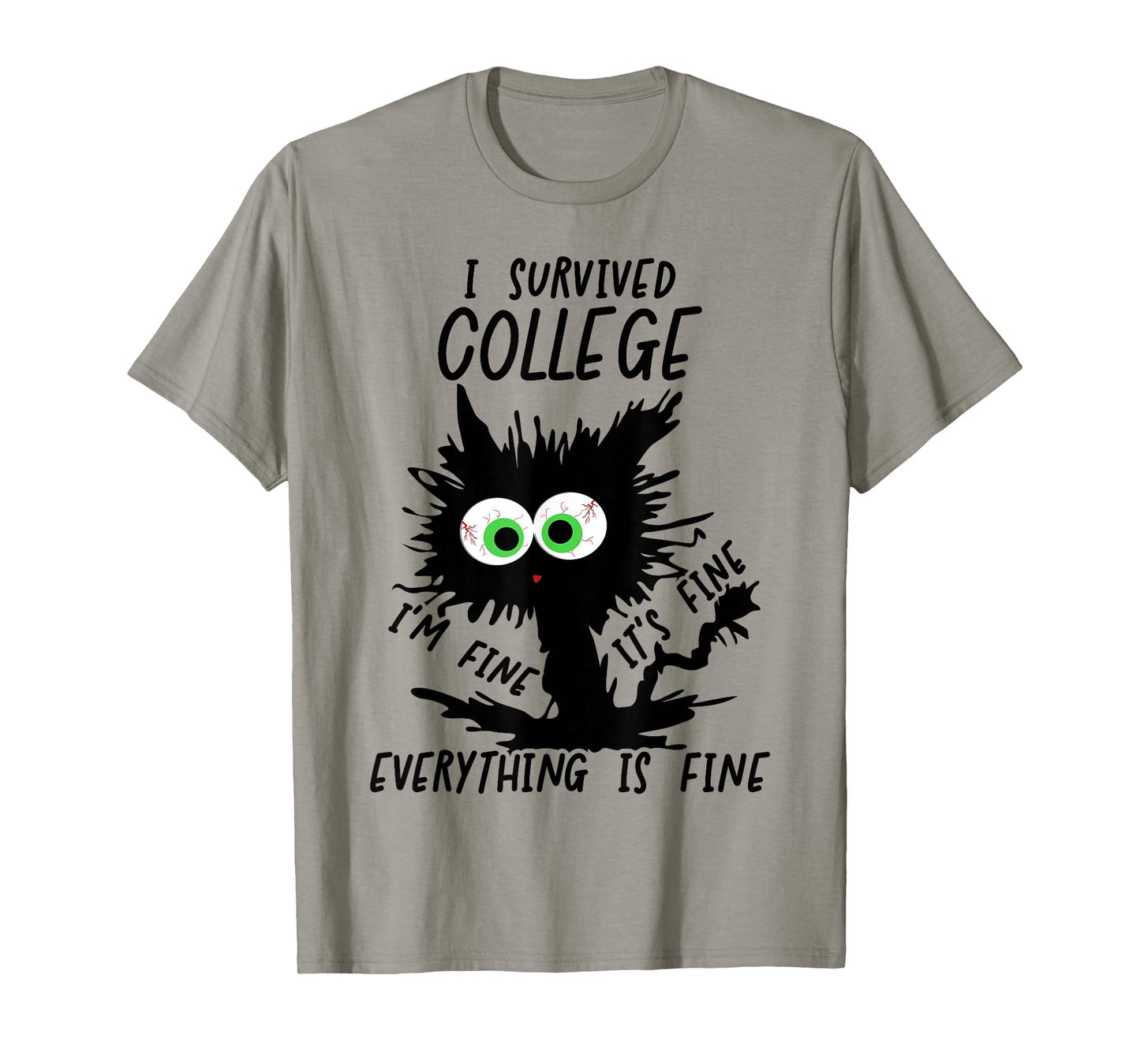 Funny College Grad 2025 I Survived College T-Shirt