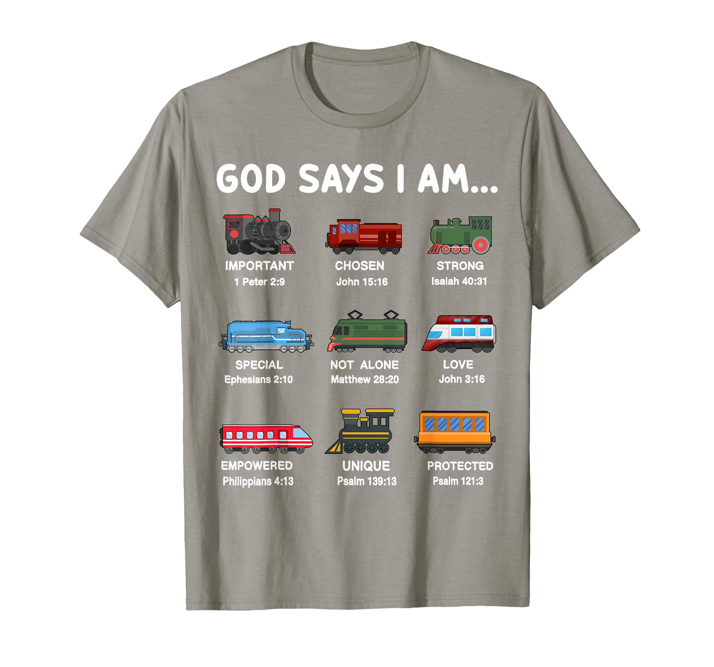God Say I Am Train Shirt Toddler Boy Christian Locomotive T-Shirt