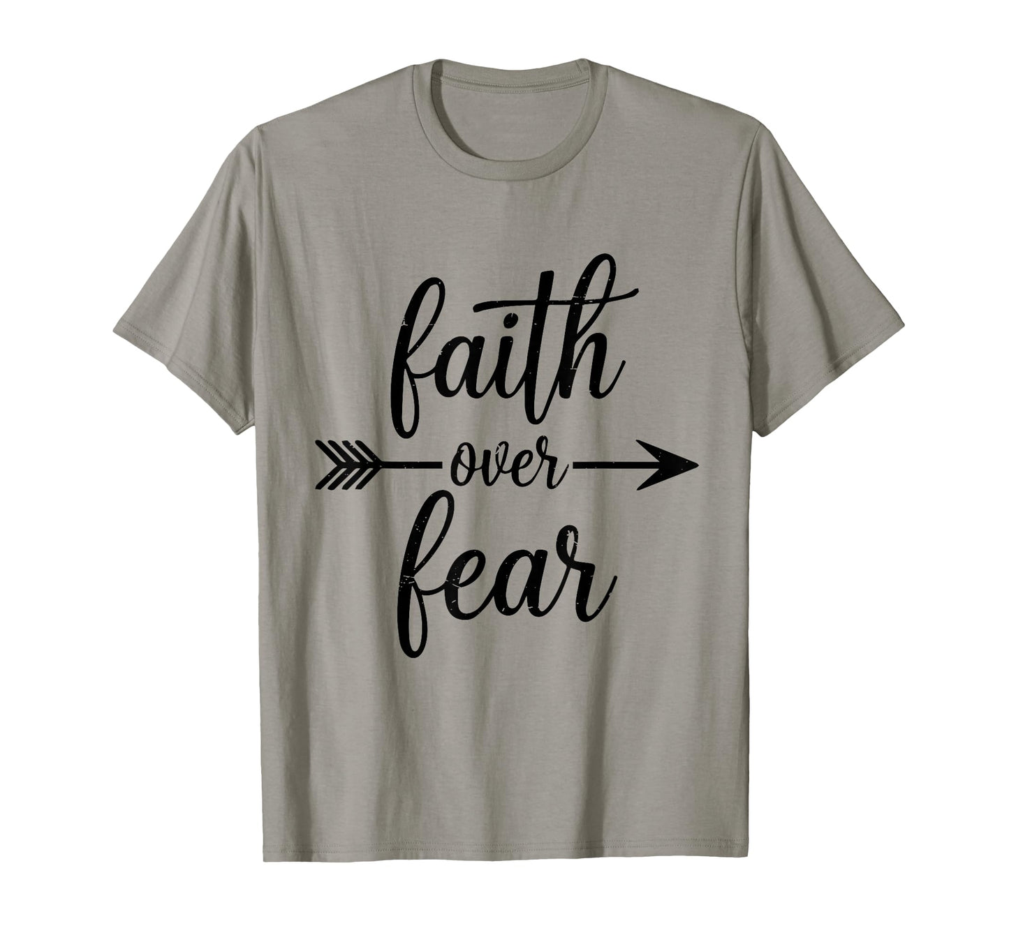 Cute Christian Faith Over Fear Teen Girl Bible Verse Church T-Shirt