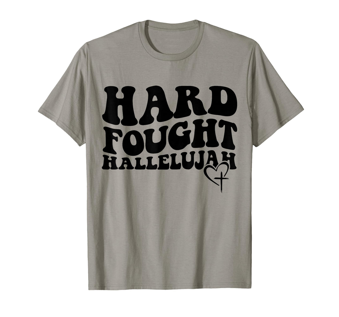 Hard Fought Hallelujah Retro Groovy Jesus T-Shirt