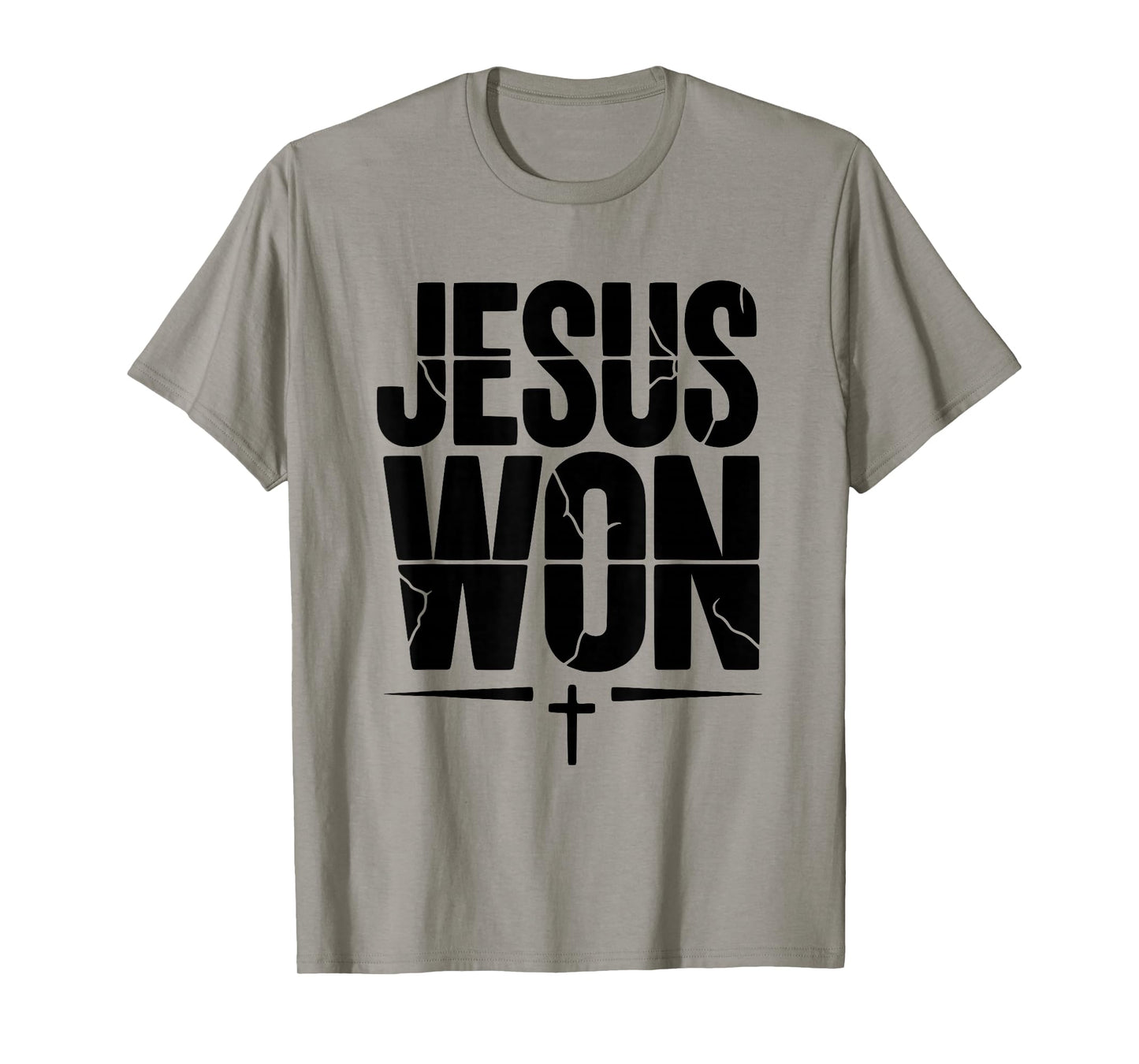 Jesus Won Victory Cross Faith Christian Belief T-Shirt