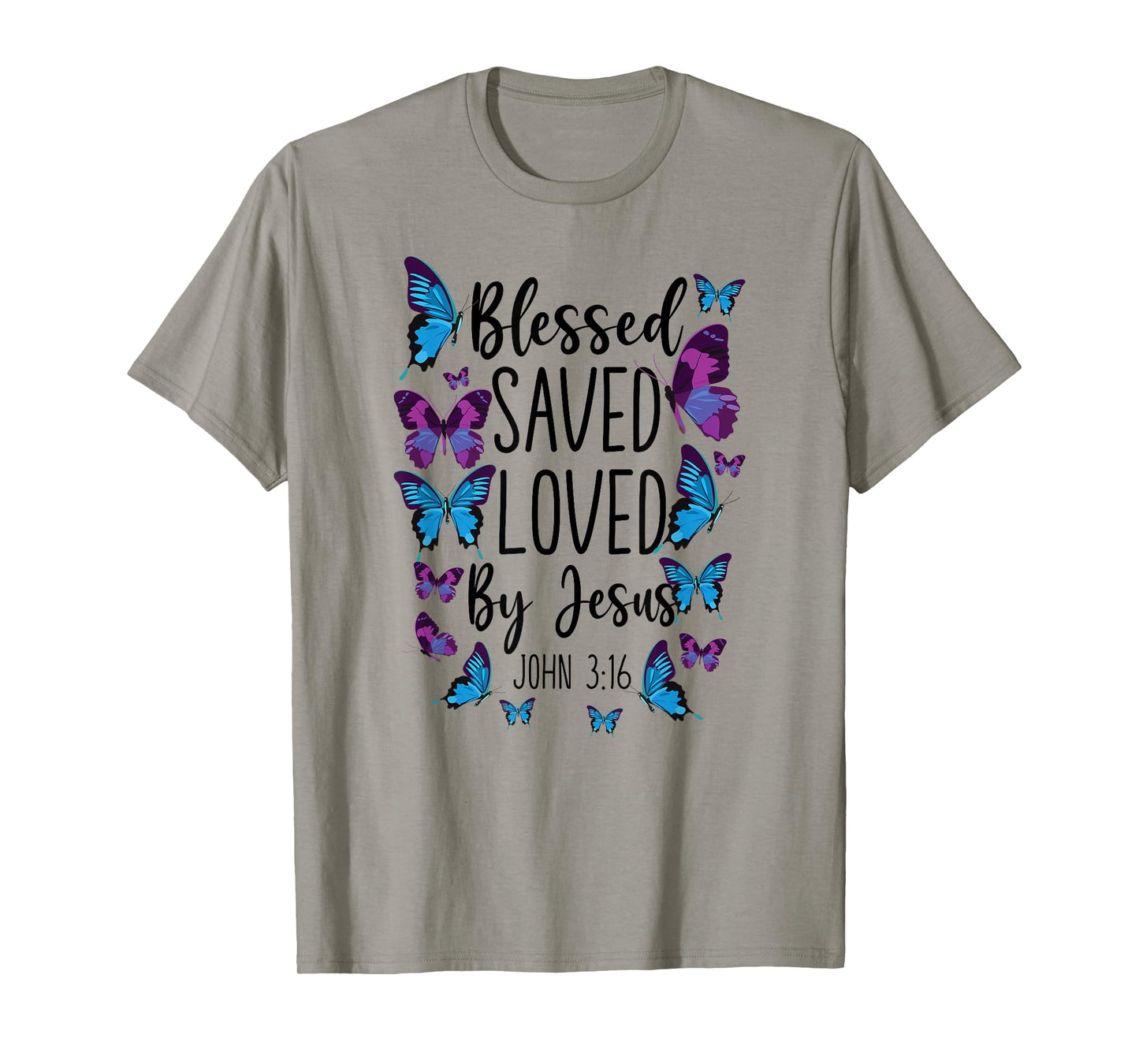 Christian Bible Verse Quote Butterfly John 3:16 T-Shirt